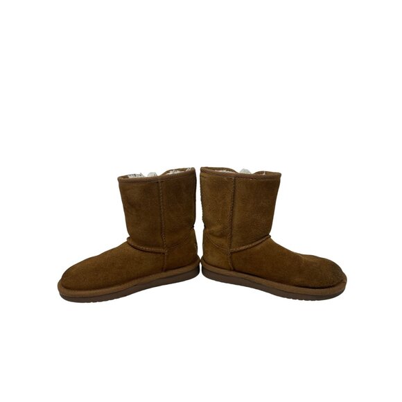 Koolaburra By Ugg Girls Victoria Chestnut Suede Boots With Bow Accents Size 1 - Picture 10 of 13
